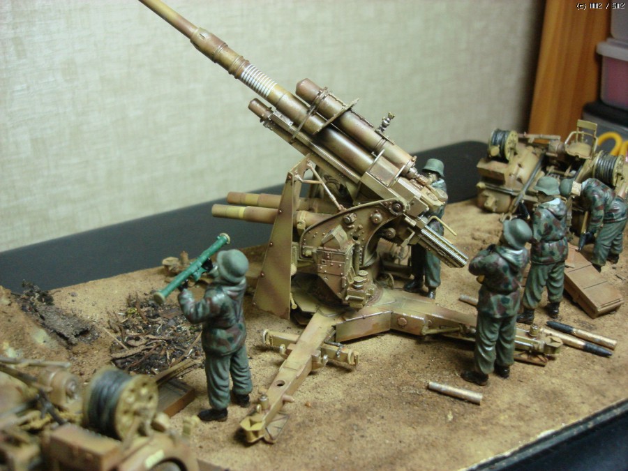 135 German 88mm Flak Gun Dragon Model인형베이스 추가